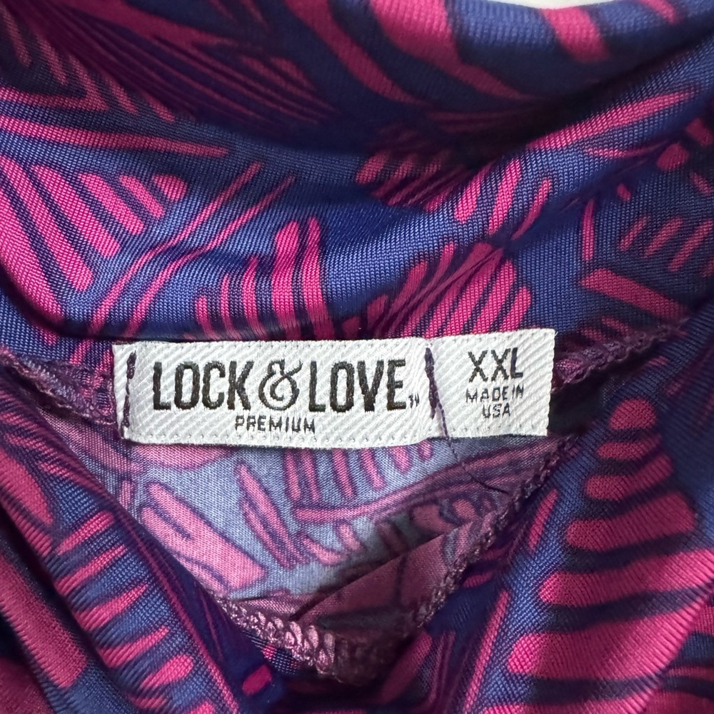 Lock & Love Women's Pink and Blue Skirt